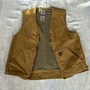 Carhartt Vest canvas with fleece lining size Large Regular
